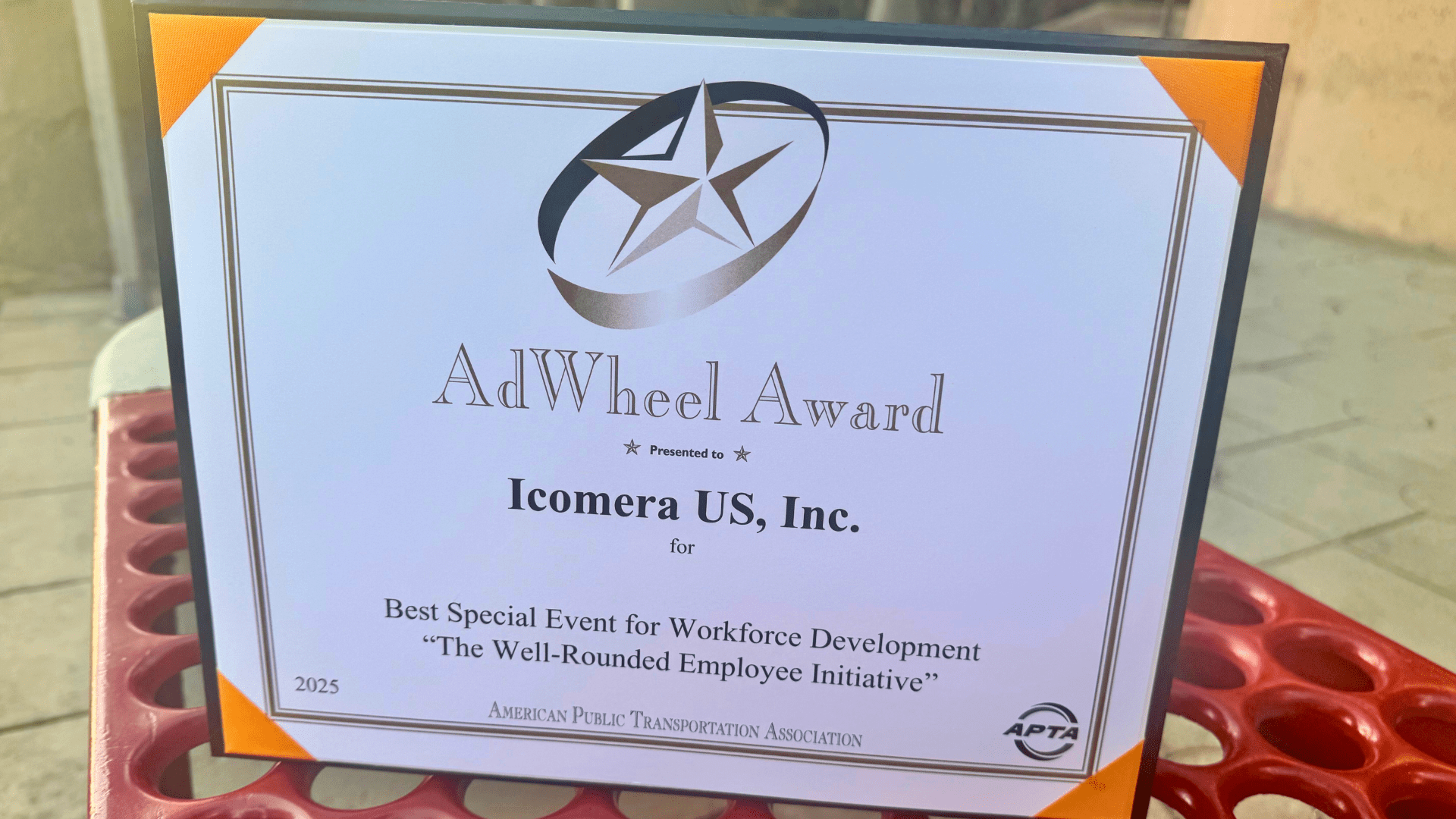 "AdWheel Award" "Icomera US, Inc." "Best special event for workforce development 'The well-rounded initiative'"